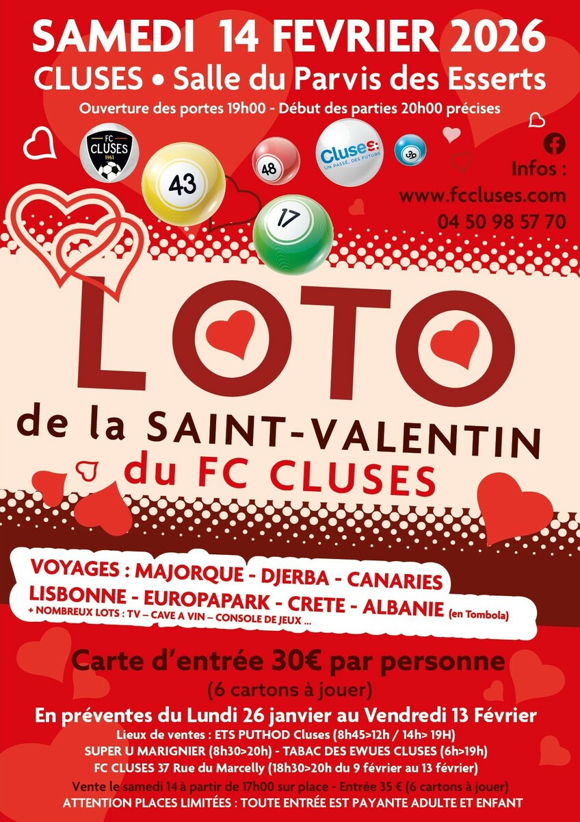 LOTO ST VALENTIN 14 FEVRIER 2026
