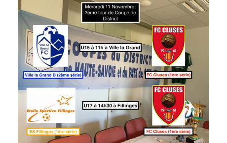 Coupe de district: Le tirage 