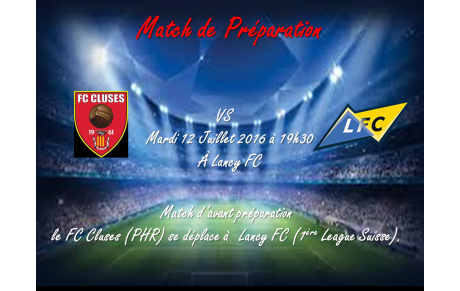 MATCH DE PREPARATION 