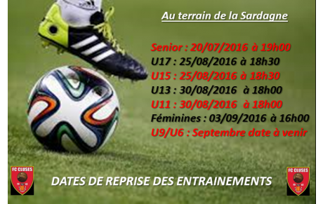 Reprise Entrainement