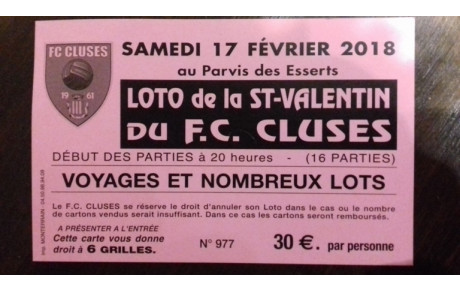 FC CLUSES LOTO de la St VALENTIN 2018