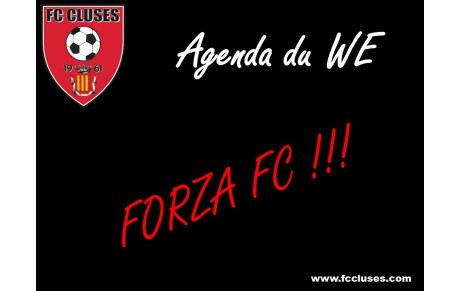 FC CLUSES AGENDA DU WE 25 - 26 MAI 2019